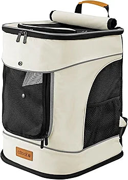 Hunderucksack Beige 41x30x34cm