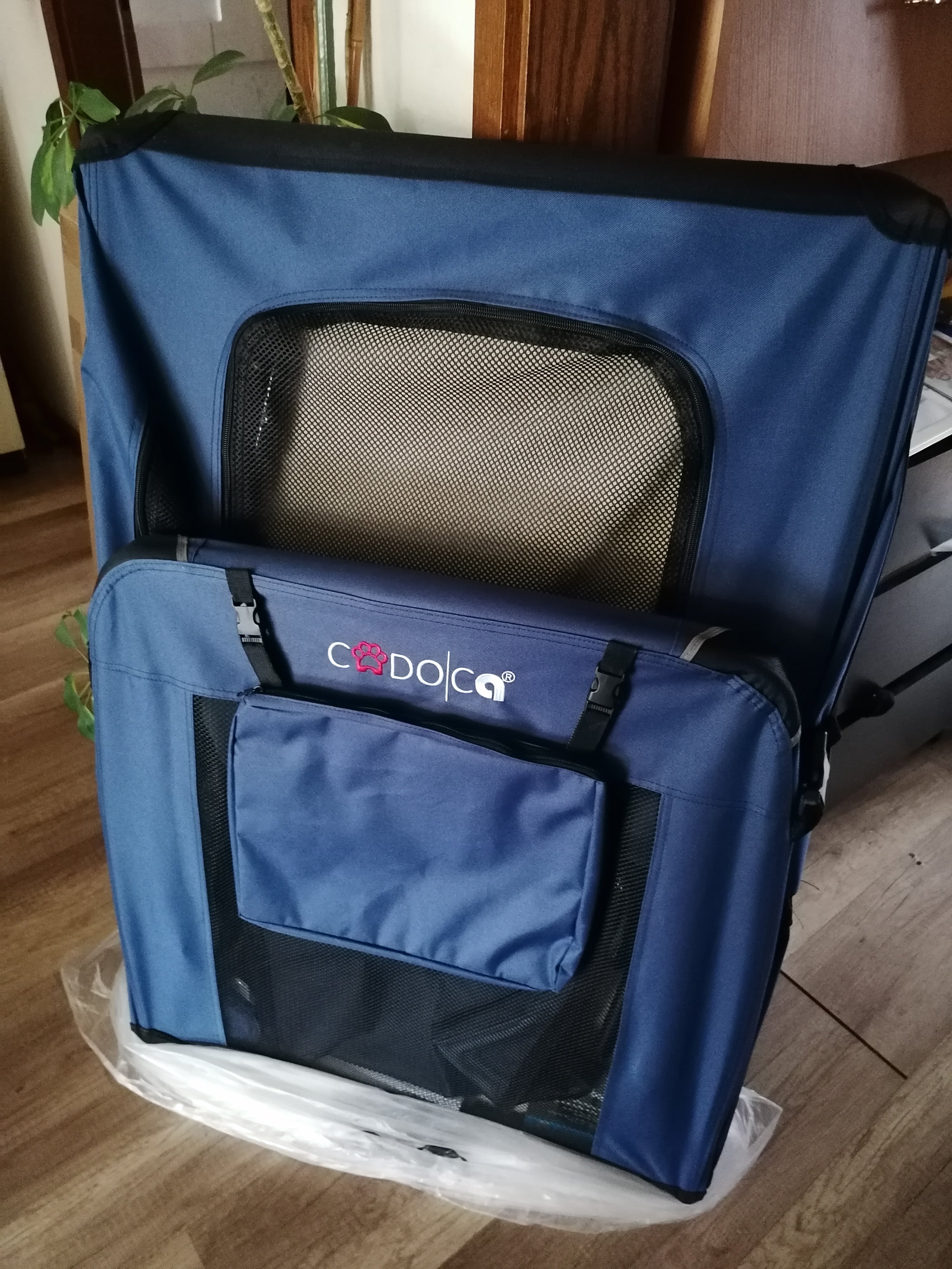 CADOCA faltbare Transportbox - Größe S, blau