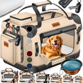 LOVPET® Hundebox Hundetransportbox faltbare - Größe XXXL - Beige